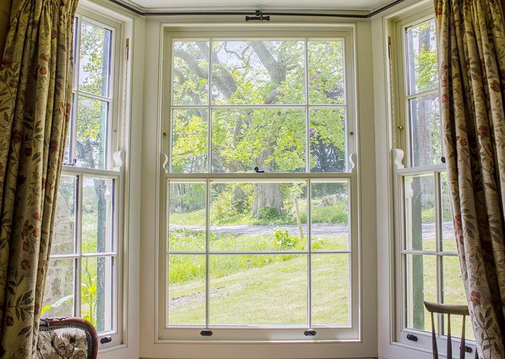 Bespoke wooden bay window