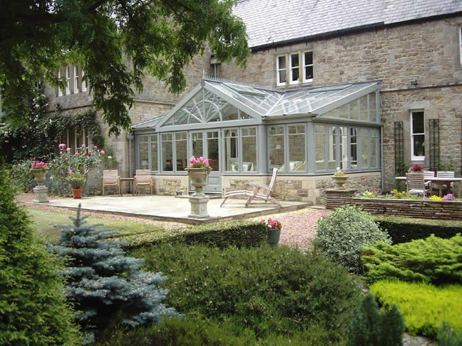 Victorian wooden conservatory