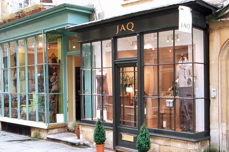 Wooden shop front windows