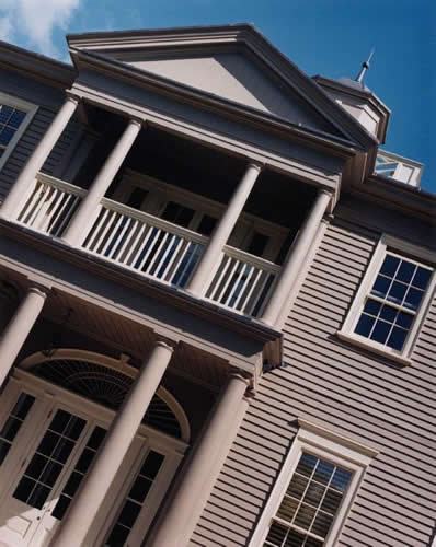 Plantation style wooden windows